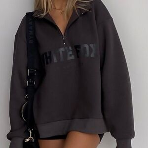 WHITEFOX High Standard Zip Front Sweatshirt Oversized Sm/Med